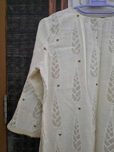 Elegant White Printed Kurta