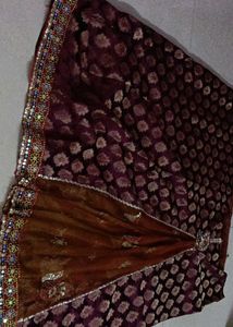 Purple Saree Only Once Used For Wedding