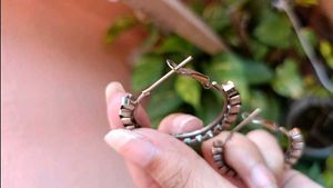 Gold Oxidised Jhumkas &amp; Silver Hoop Earrings Combo