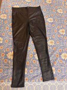 Super Stretch Vegan Leather Black Leggings