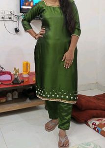Mehndi Function Green Suit Set