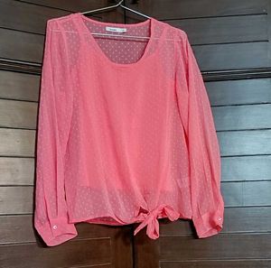 Bossini Layered Tie-Up Hem Top With Camisole