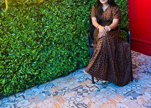Brown Beach Wear Maxi Dress