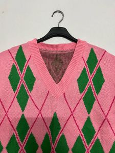 Pink Argyle Sweater Vest💚🩷