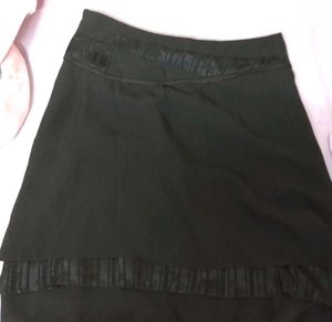 Black Shimmer Goth Mini Skirt