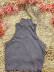 Ribbed Mock Neck Tank Top