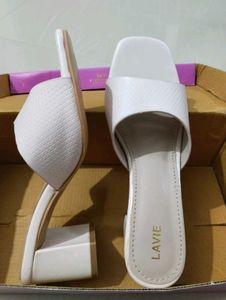 Lavie Women Textured Block Open Back Sandal
