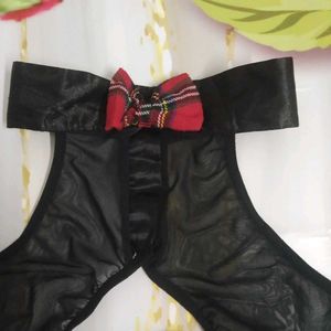 (893) Black Sheer Lingerie with Bow