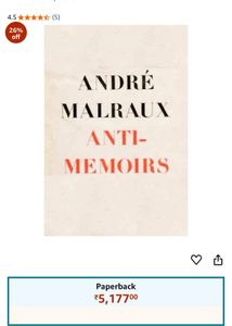 Anti-Memoirs by Andre Malraux + 3 Free Books
