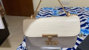 Charles &amp; Keith Alva Croc-Effect Chain Strap Bag