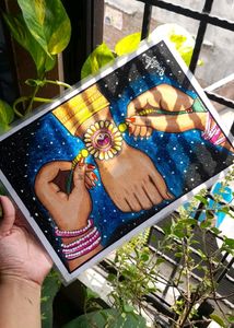 Raksha Bandhan Artwork For Homedecor And Gift Item (Laminated Artwork)