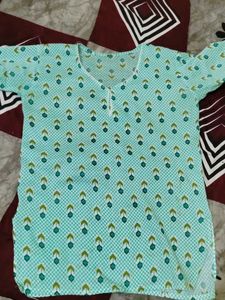 Floral Print short  Kurta