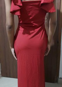 Red Maxi Dress - Elegant