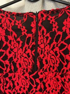 Red And Black Lace Dress