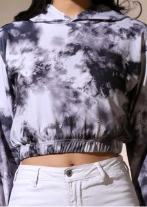 Tie-Dye Cropped Hoodie