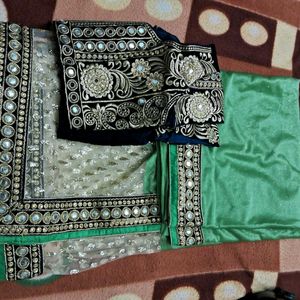 Party Wear Saree With Blouse