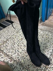 Black Thigh High Boots