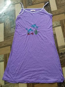 Cute Purple Dolphin Slip Dress