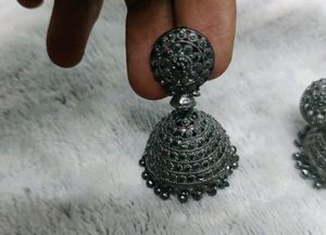Metal Silver Jhumka