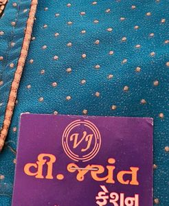 multi color designer saree with blouse piece