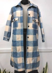 Long Check Shacket