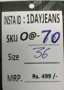 women sky blue bootcut jeans size 36 (O-70)