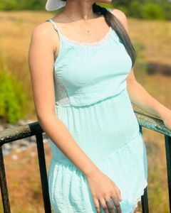 Cute Aqua Mini Dress