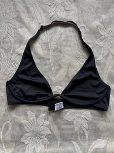 Chic Black Halter Bikini Top
