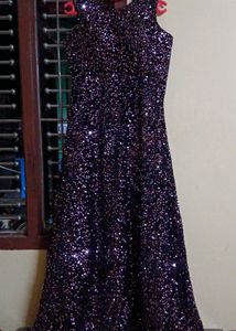 Heavy Sequin Work Velvet Gown | Long Gown 💜💜 | Not Used