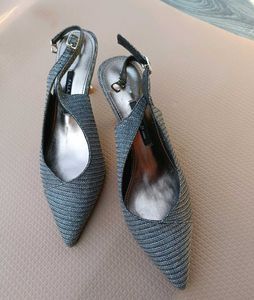 Silver Glittery Heels