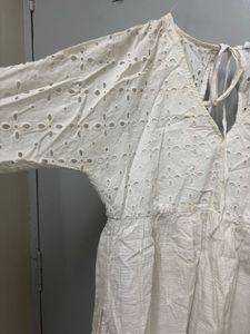 Backless White Boho Mini Dress