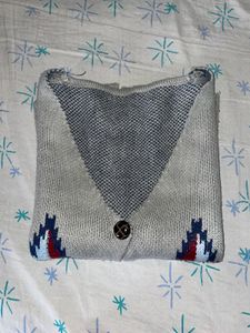 Knit V-Neck Button Vest
