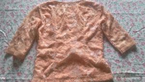 Peach Embroidered Blouse