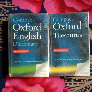 Set Of Compact Oxford English Dictionary And Compact Oxford Thesaurus (Third Edition, Revised)