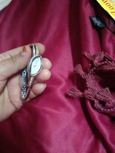 silver kada type ladys watch