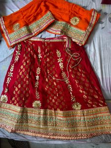 Gota Work Lehenga N Dupatta