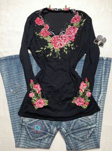 bedazzle y2k short kurti
