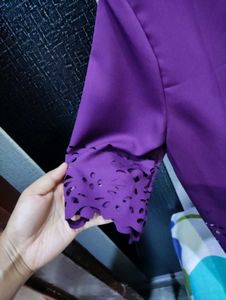 Purple Cutout Top