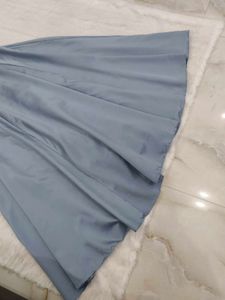 Blue Satin Gown