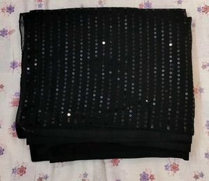 Elegant Black Sequin Saree