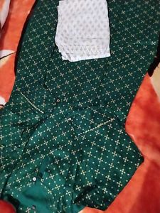 Green Printed Kurta Set