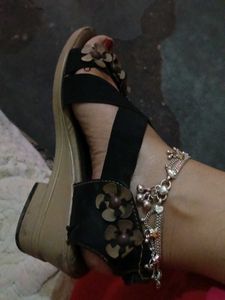 Criss Cross Black Sandals