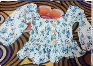 sky Blue Crop Top