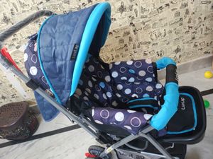 LuvLap Baby Stroller/Pram,5 point safety,360°wheel