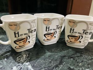 3 Hot Tea Mugs