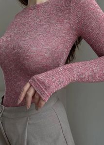 Pink Knit Long Sleeve Top