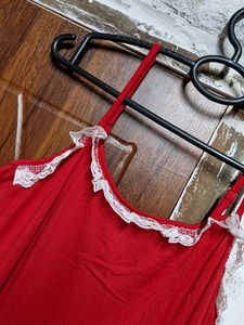 Red &amp; White Slip Dress size M