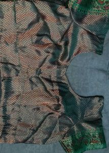 Elegant Green &amp; Gold Blouse