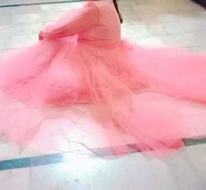 Pink Tulle Maxi Dress