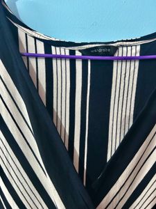 Striped Wrap Dress XXL size